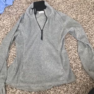 grey quarter zip